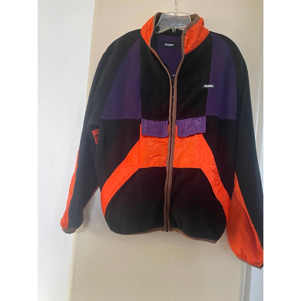 Xlarge Japanese streetwear brand fleece mens M orange/black/purple
